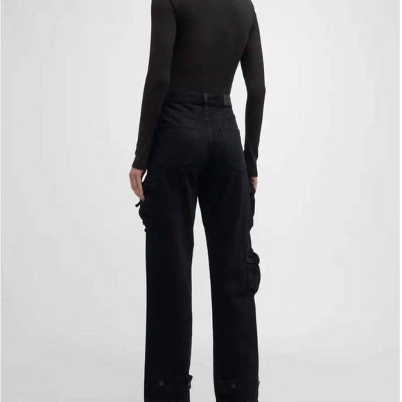 NWT Pistola Revolve Bobbie Mid Rise Loose Fit Cargo Utility Pants Abyss Black 29 - Picture 2 of 5